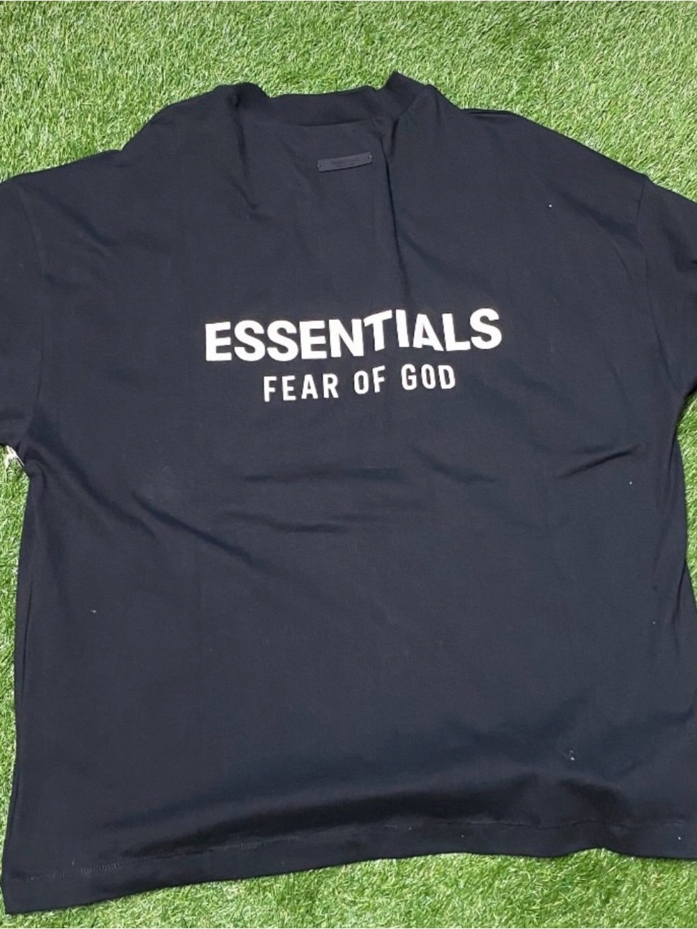 Fear of God Black ESSENTIALS Logo Tee